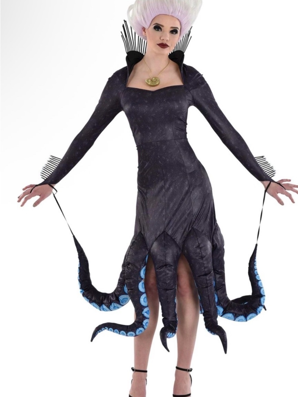 Disney The Little Mermaid Adult Ursula Costume (Glows in the Dark) Size 6-8 NWT